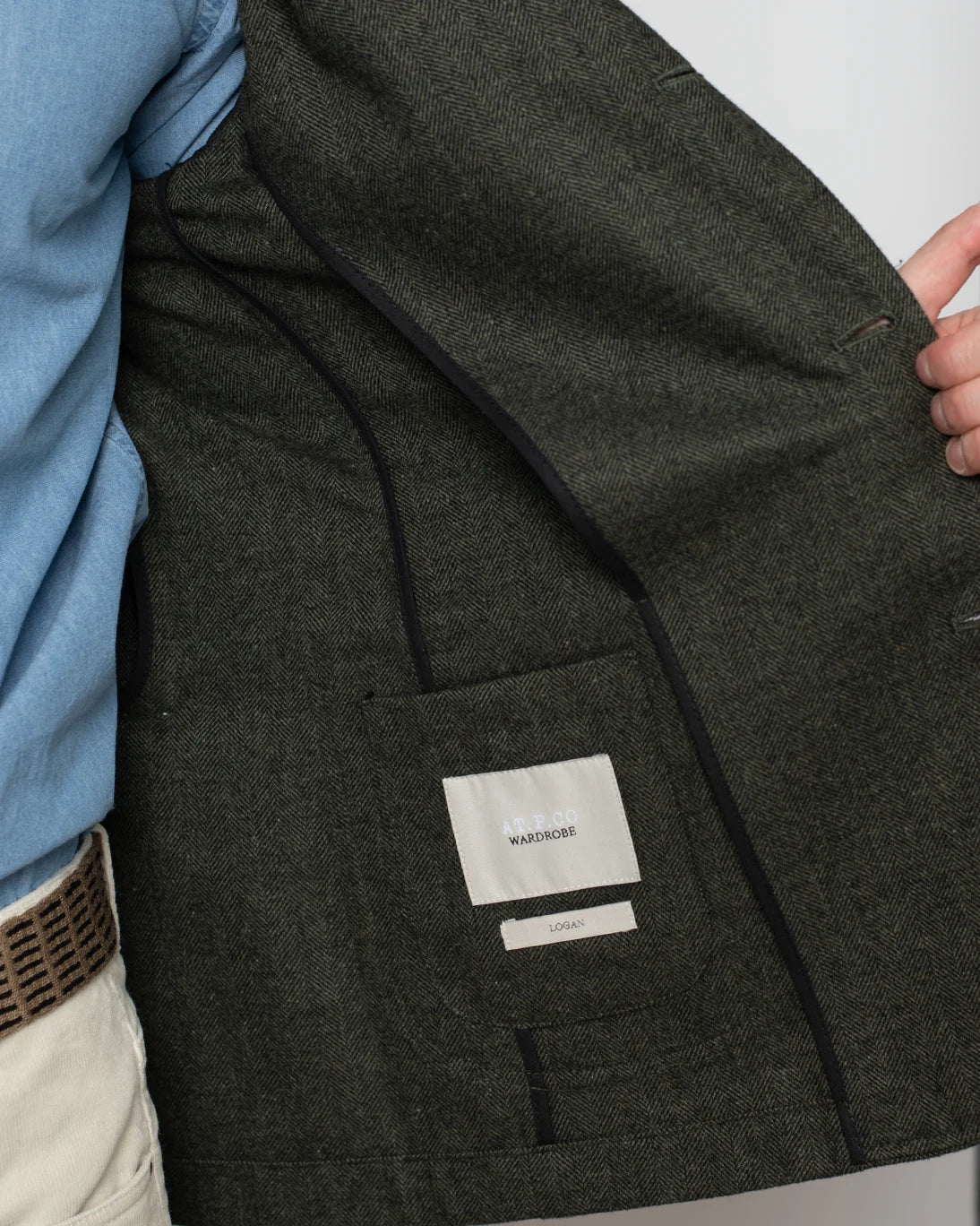 BLAZER DE ESPIGA VERDE AT.P.CO