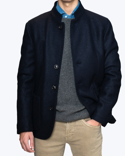 BLAZER DE CUELLO MAO NAVY MAXIMILIAM