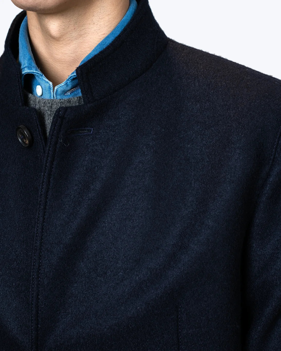 BLAZER DE CUELLO MAO NAVY MAXIMILIAM