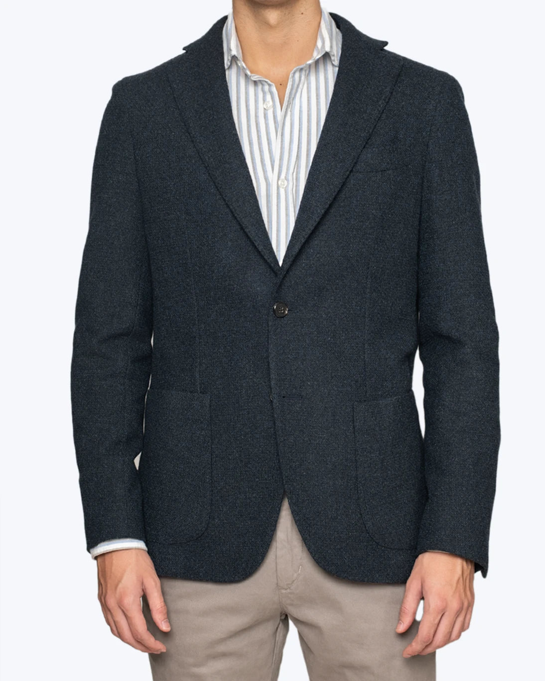 BLAZER DE LANA Y SEDA AZUL BREUER