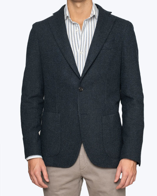 BLAZER DE LANA Y SEDA AZUL BREUER