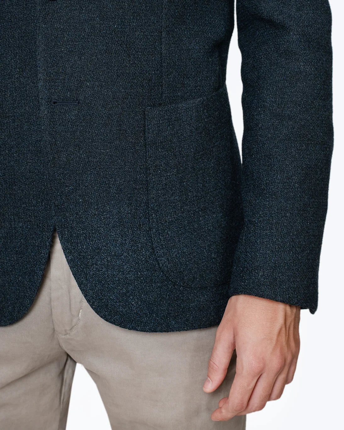 BLAZER DE LANA Y SEDA AZUL BREUER