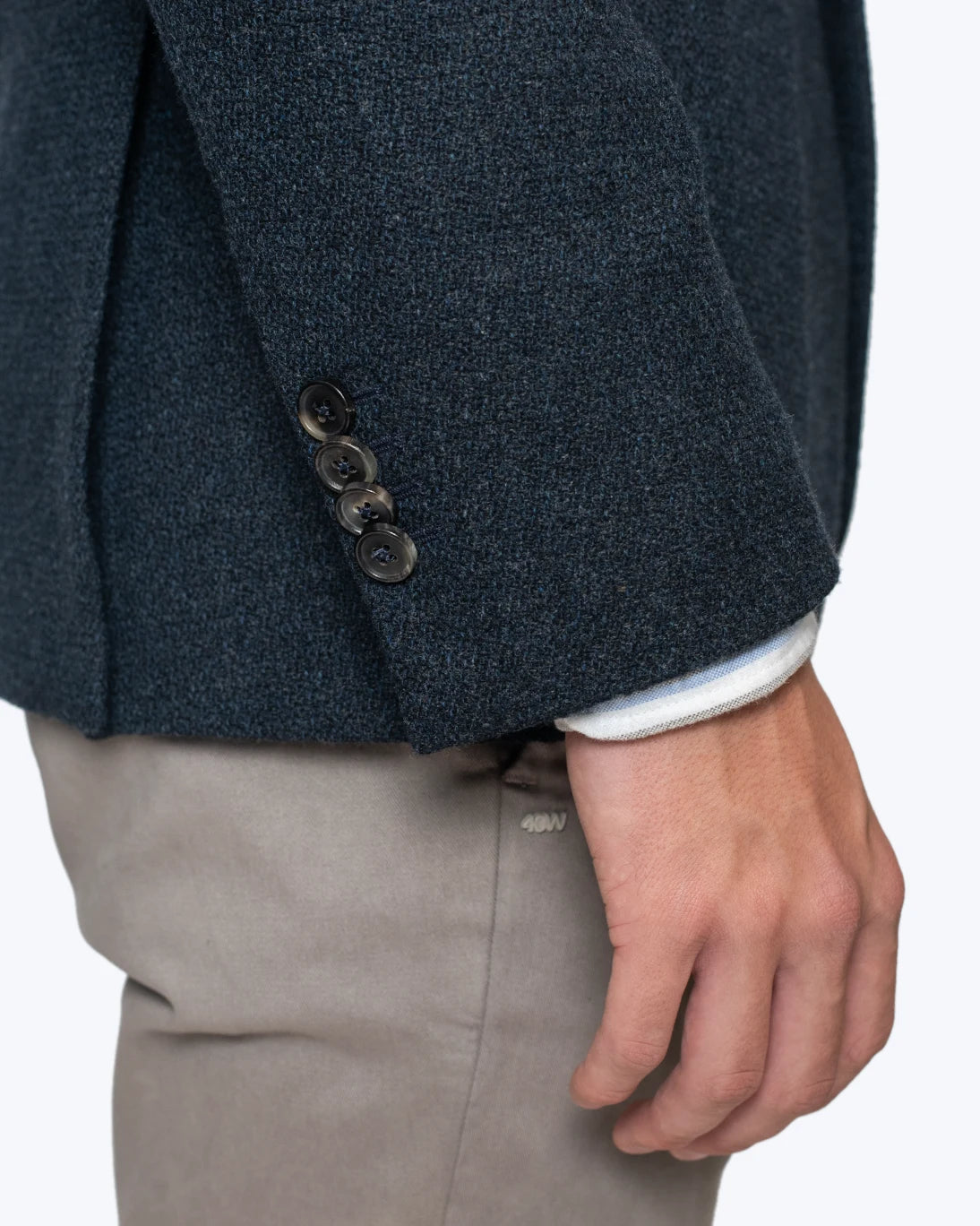 BLAZER DE LANA Y SEDA AZUL BREUER