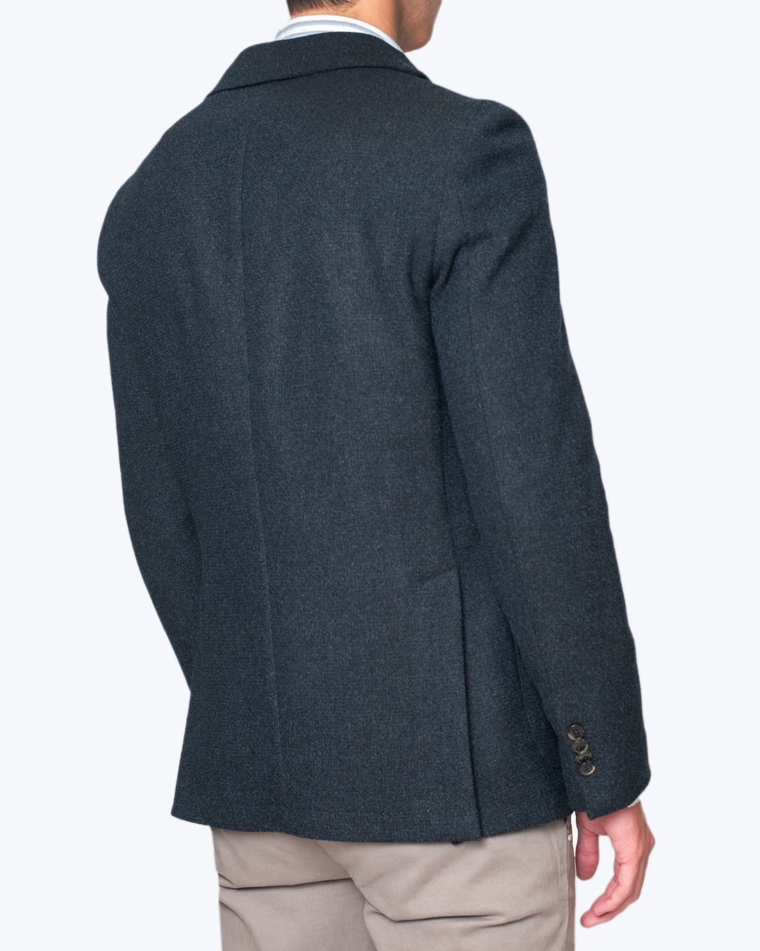 BLAZER DE LANA Y SEDA AZUL BREUER