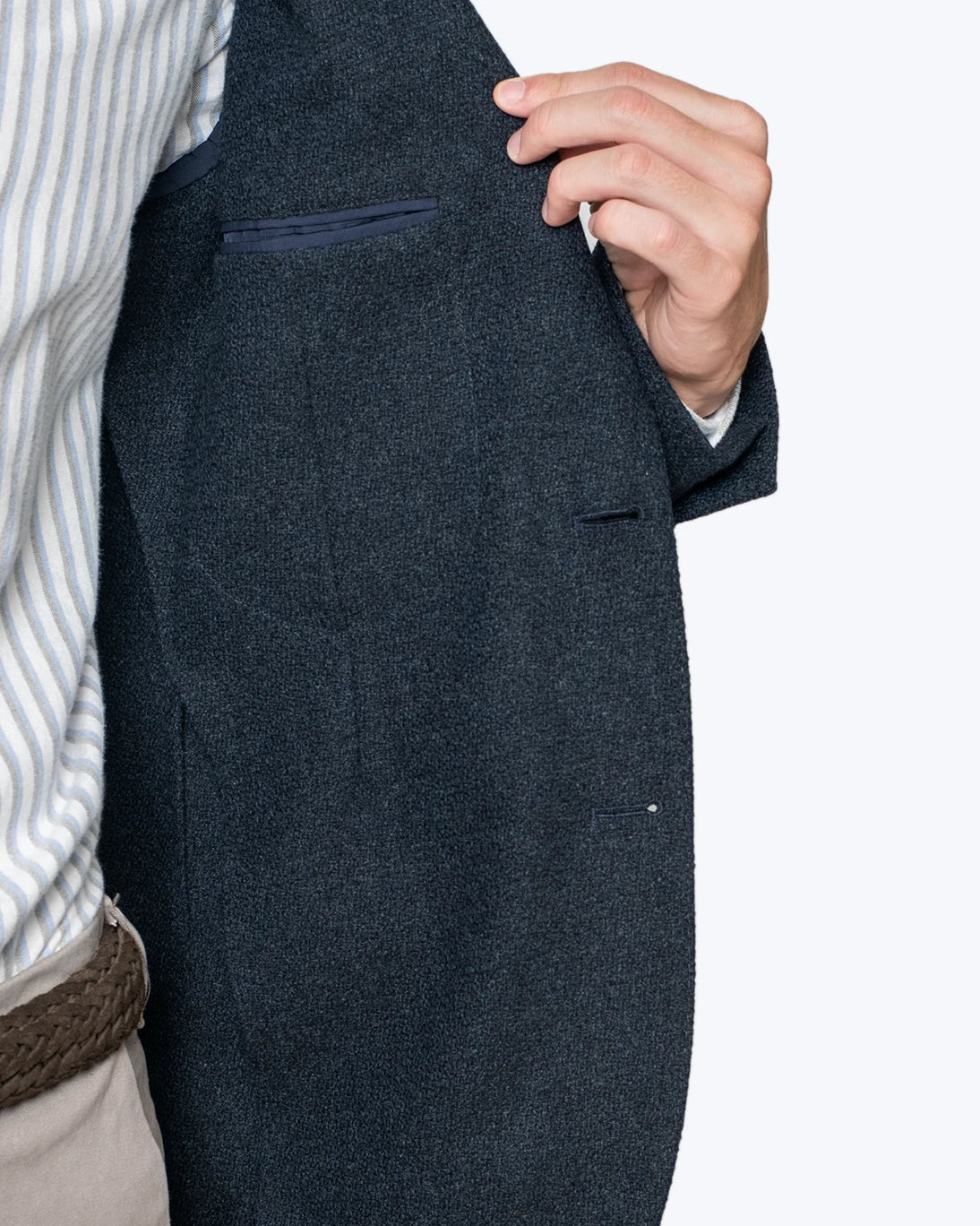 BLAZER DE LANA Y SEDA AZUL BREUER