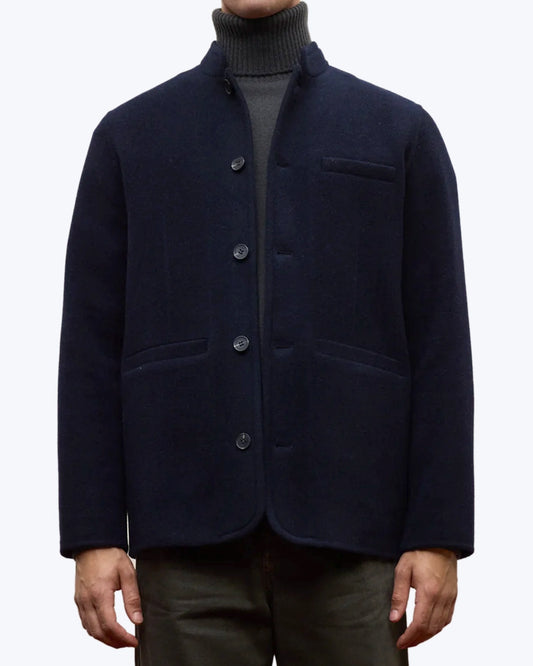 CHAQUETA DE LANA RECICLADA AZUL ECOALF