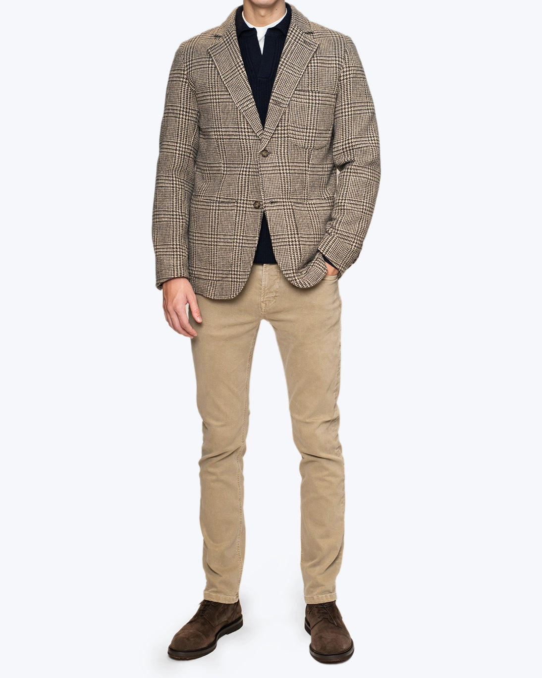 BLAZER PATA DE GALLO MARRÓN SEBAGO