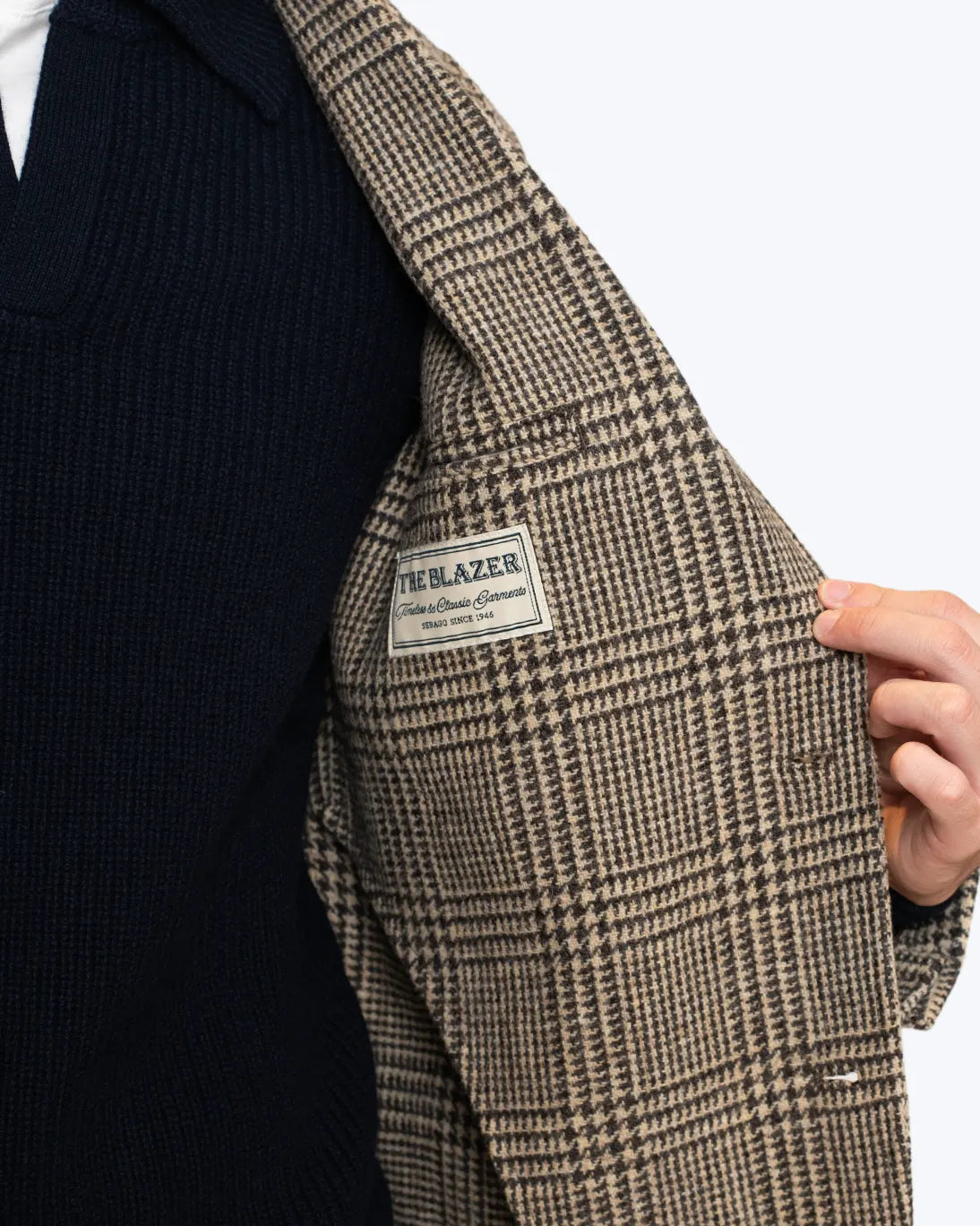 BLAZER PATA DE GALLO MARRÓN SEBAGO