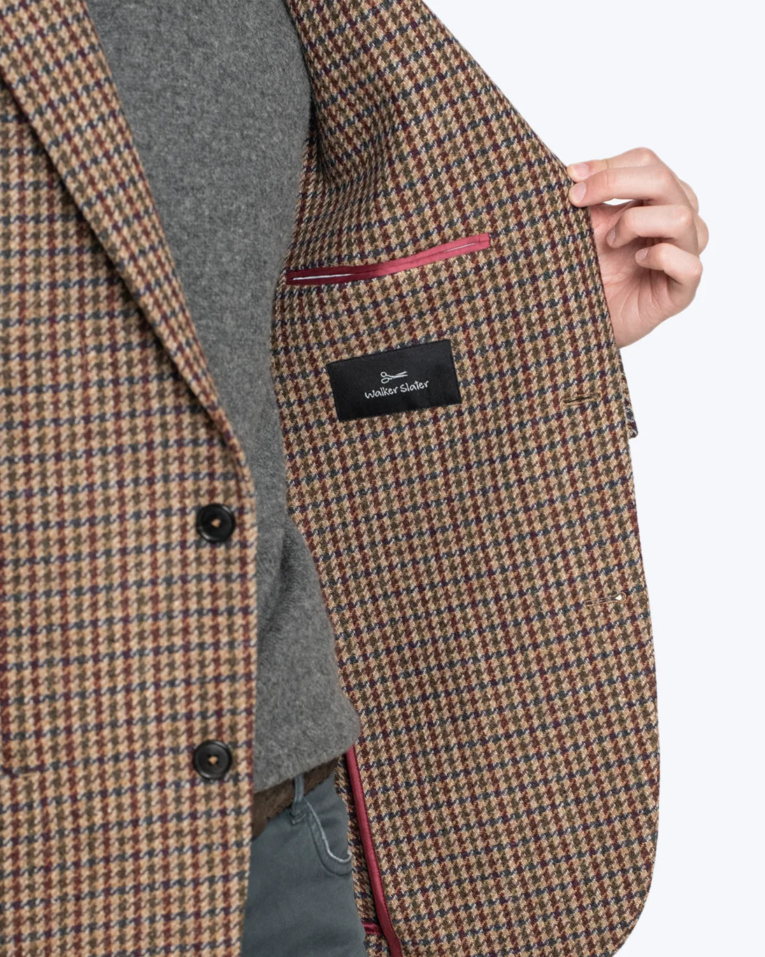 BLAZER PATA DE GALLO MARRÓN WALKER SLATER