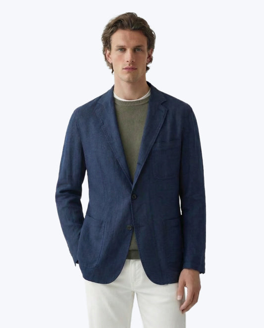 BLAZER DE LINO AZUL HARTFORD