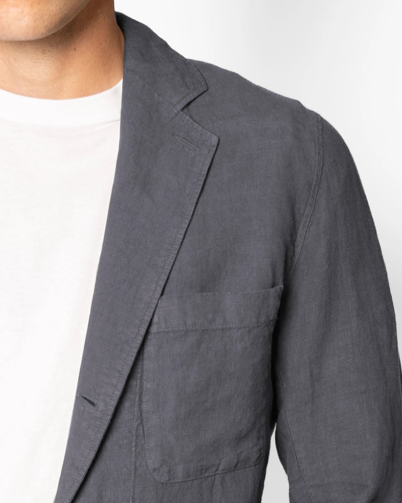 BLAZER DE LINO GRIS OSCURO HARTFORD