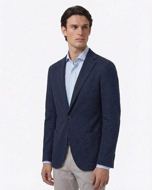 BLAZER DE PIQUÉ NAVY CIRCOLO