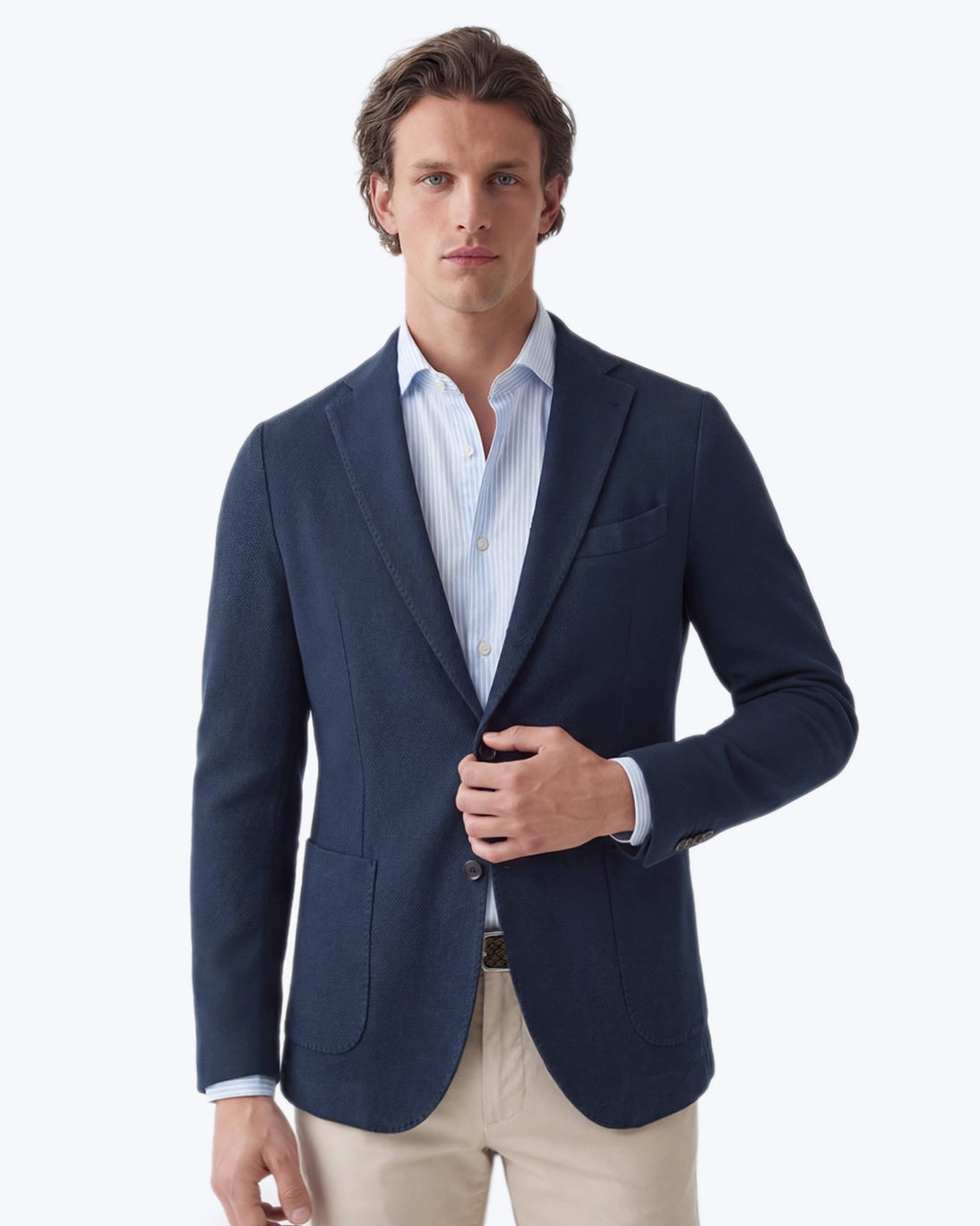 BLAZER DE PIQUÉ AZUL CIRCOLO