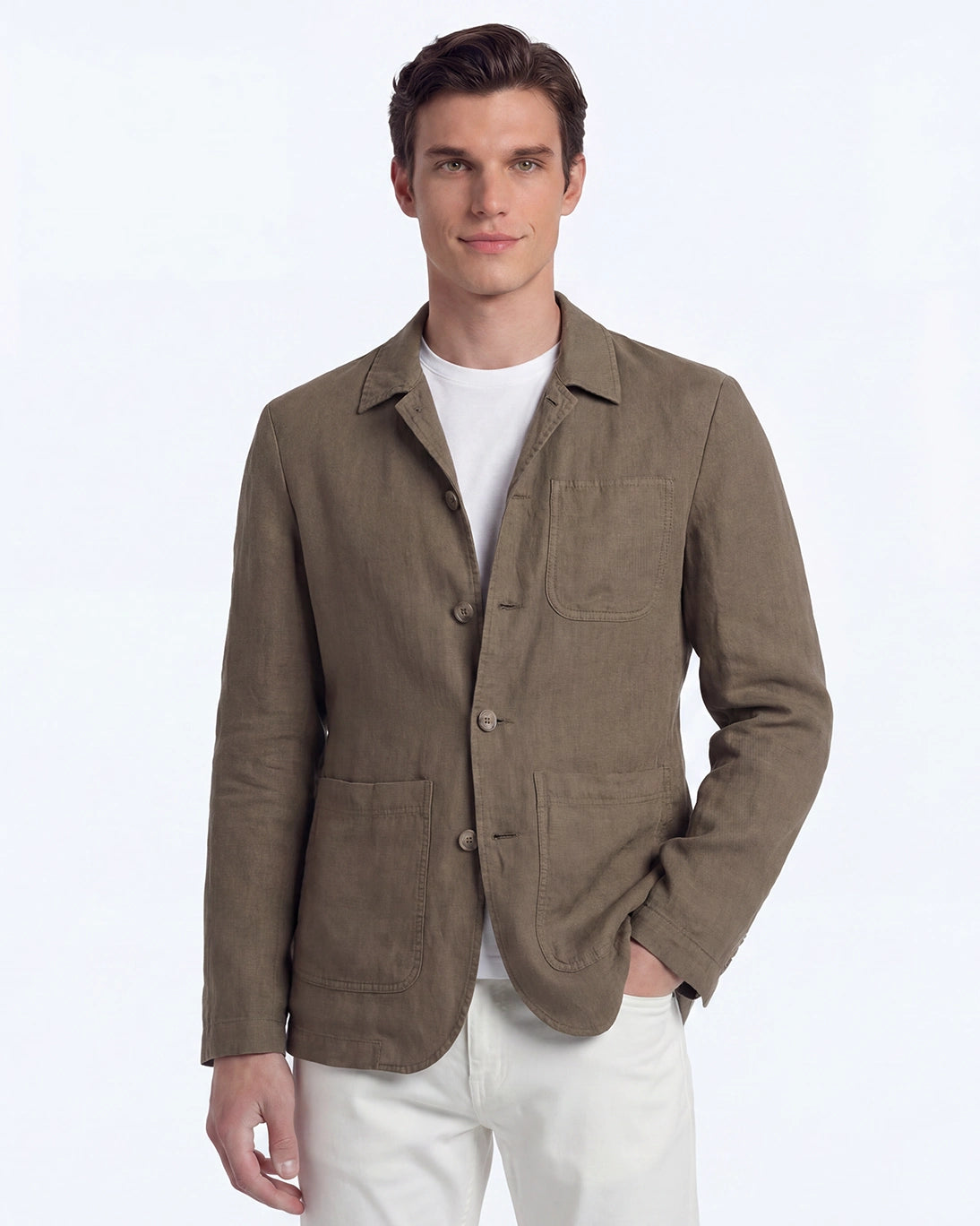 CHAQUETA DE LINO BEIGE ALTEA