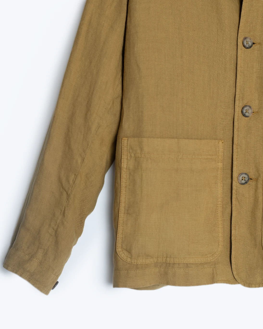 CHAQUETA DE LINO MOSTAZA ALTEA