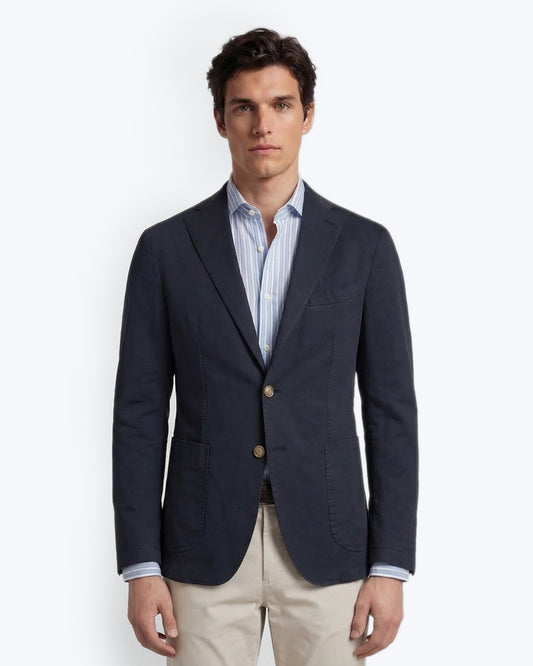 BLAZER NAVY CON LINO JERRY KEY