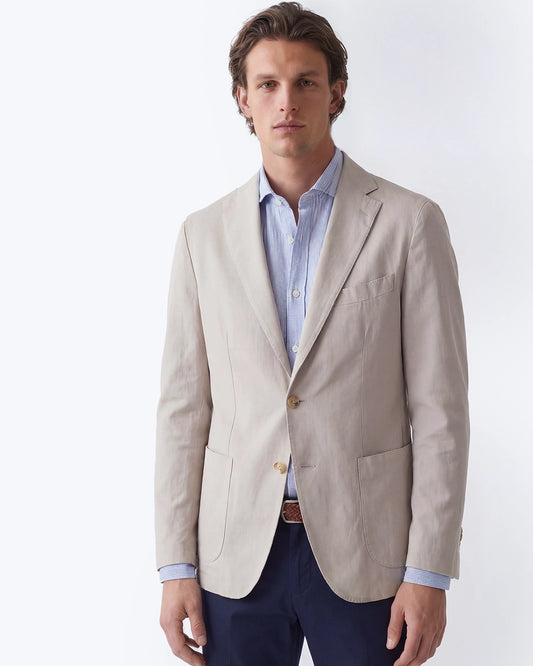 BLAZER GRIS CLARO CON LINO JERRY KEY