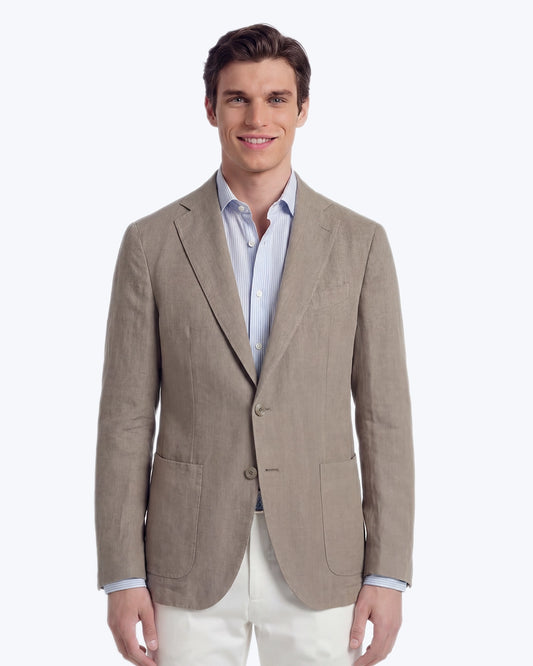 BLAZER DE LINO TOPO SANTANIELLO