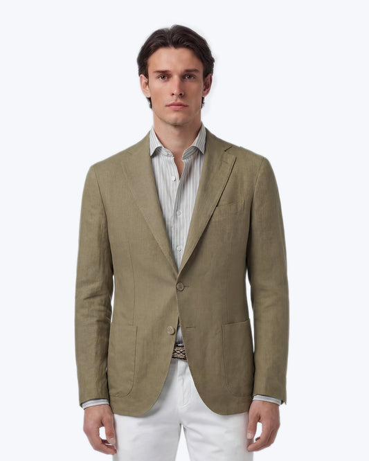 BLAZER DE LINO VERDE SANTANIELLO