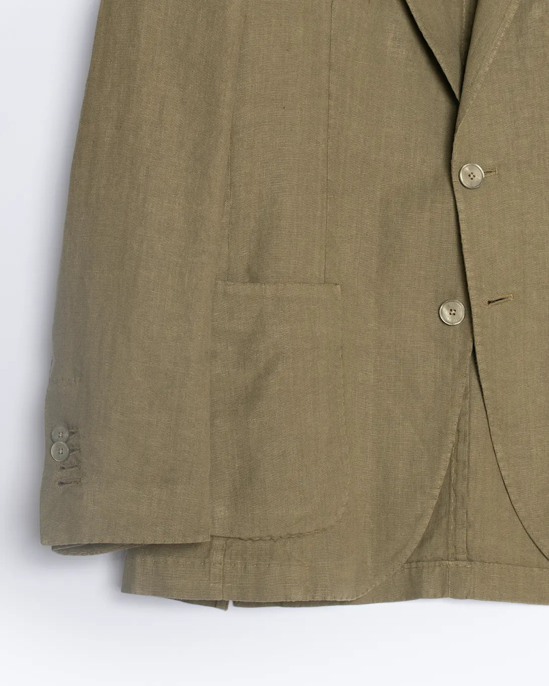 BLAZER DE LINO VERDE SANTANIELLO