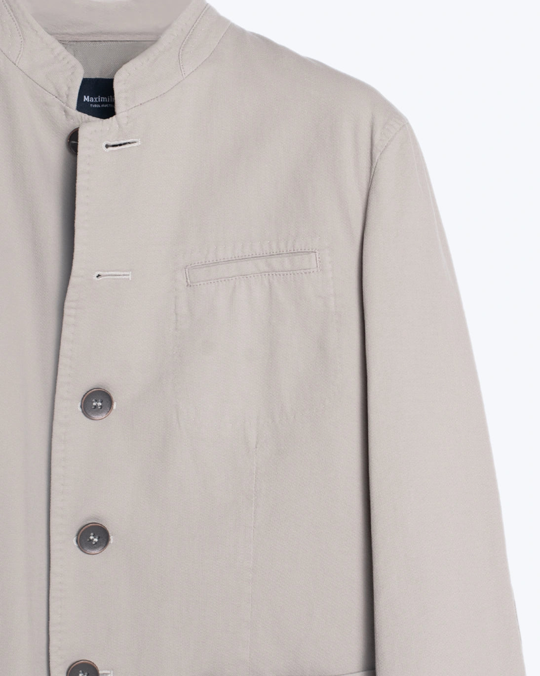 BLAZER DE CUELLO MAO GRIS CLARO MAXIMILIAN