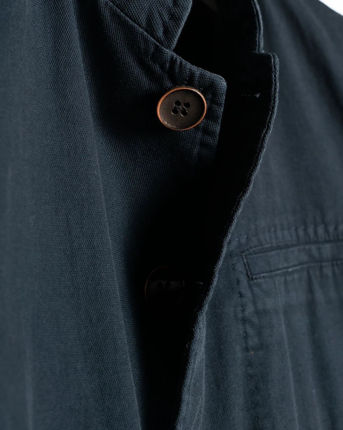 BLAZER DE CUELLO MAO AZUL MAXIMILIAN