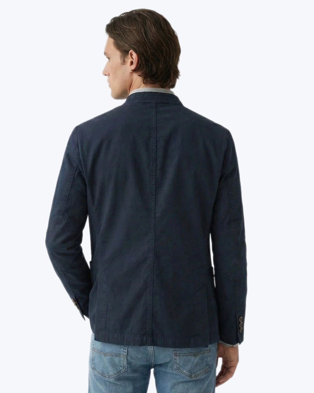 BLAZER DE CUELLO MAO AZUL MAXIMILIAN