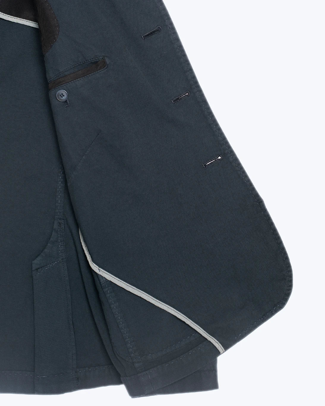 BLAZER DE CUELLO MAO AZUL MAXIMILIAN