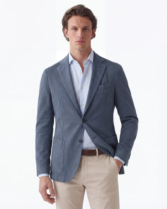 BLAZER AZUL CON LINO L.B.M. 1911