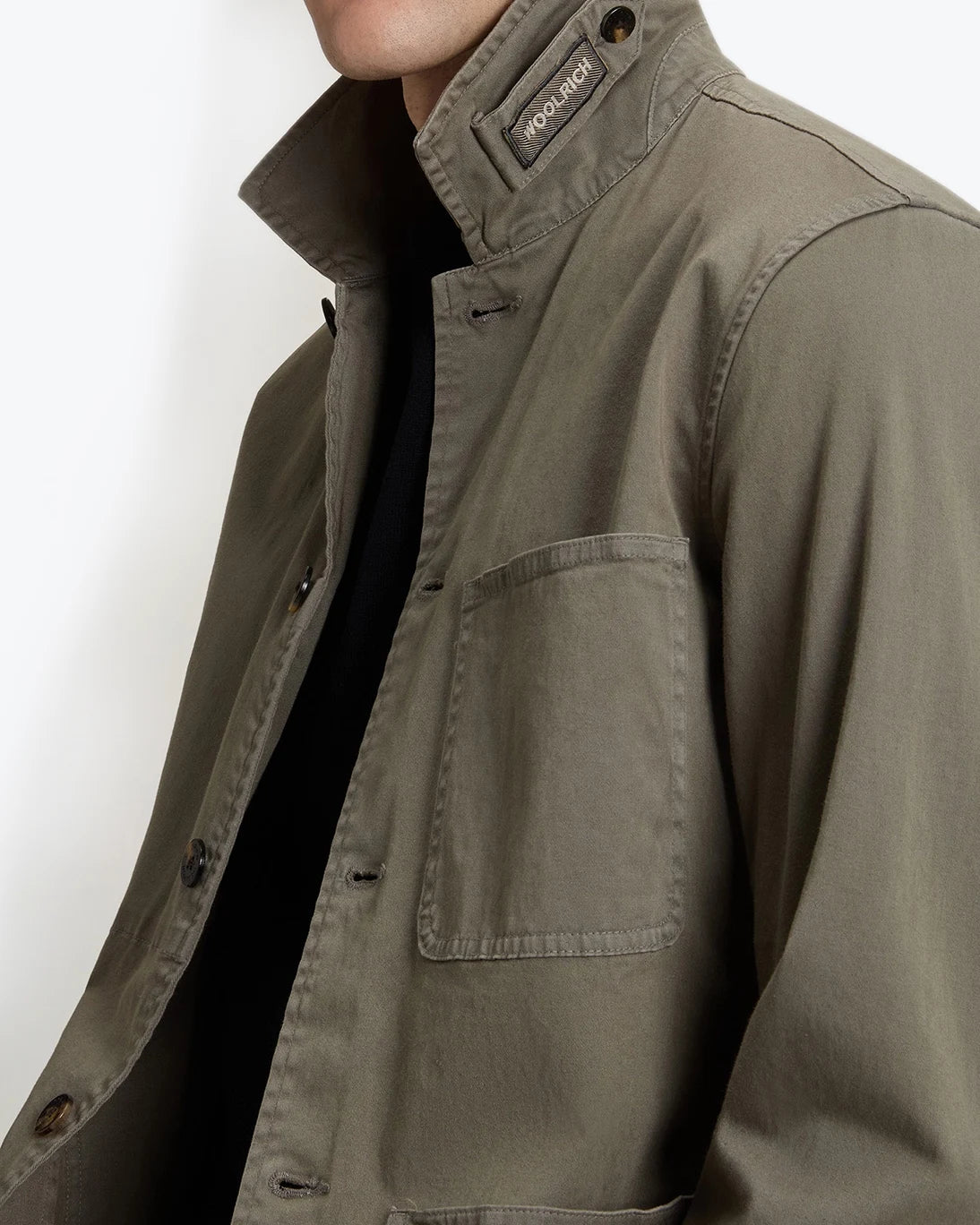 CHAQUETA VERDE DE ALGODÓN WOOLRICH