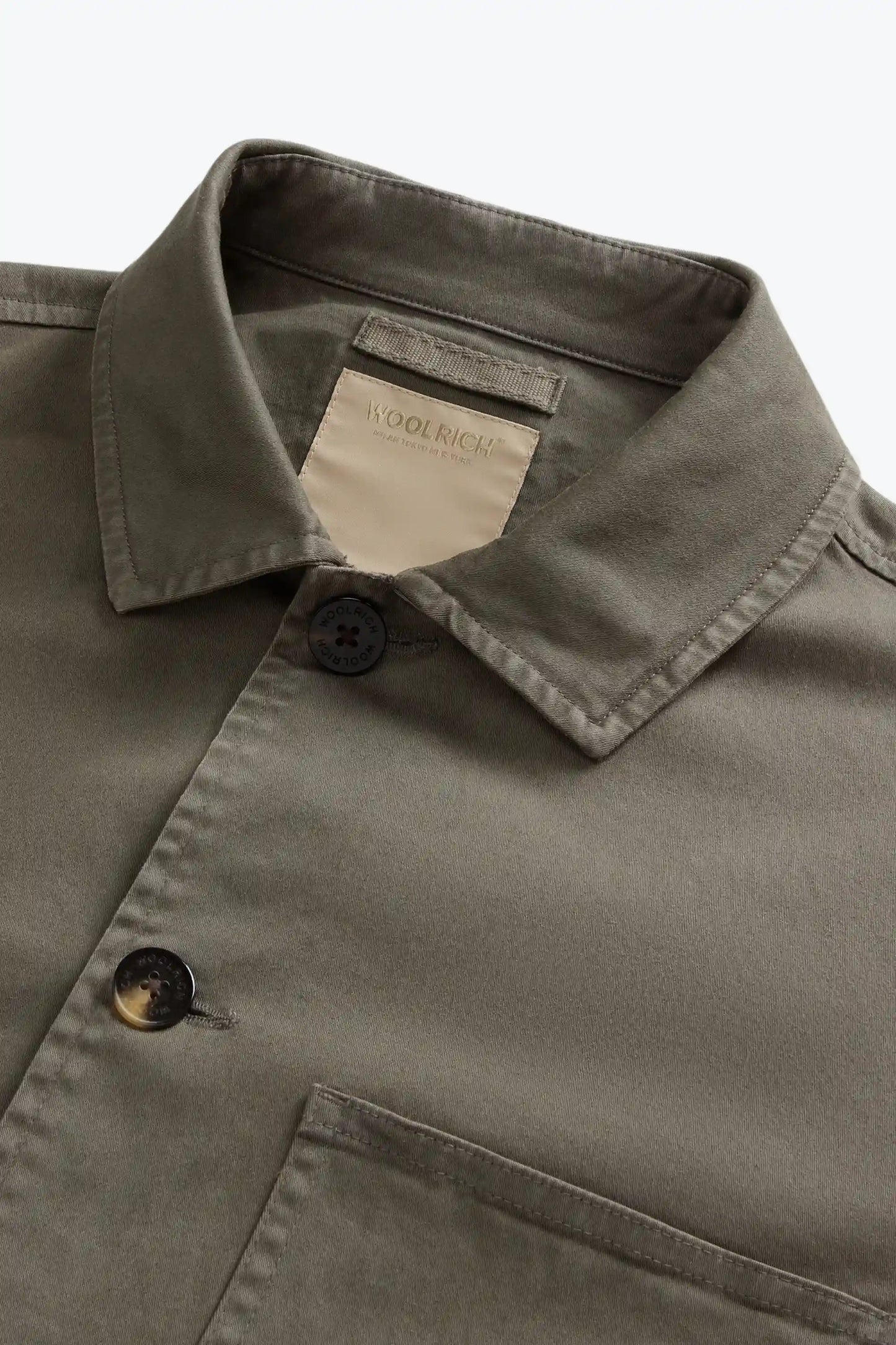 CHAQUETA VERDE DE ALGODÓN WOOLRICH