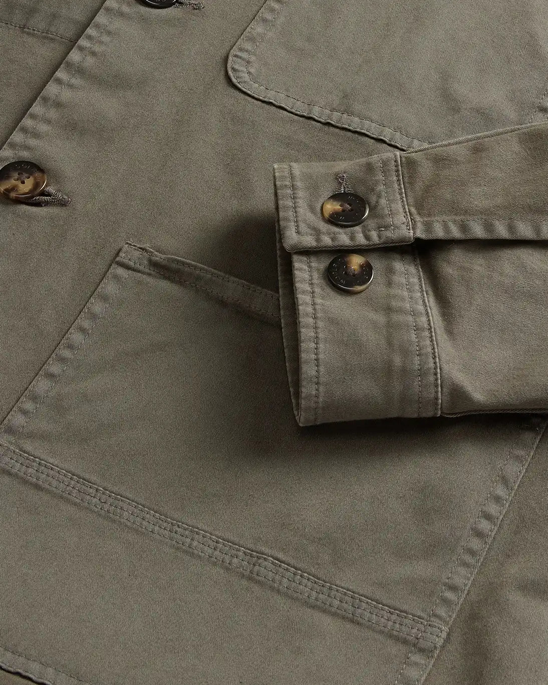 CHAQUETA VERDE DE ALGODÓN WOOLRICH