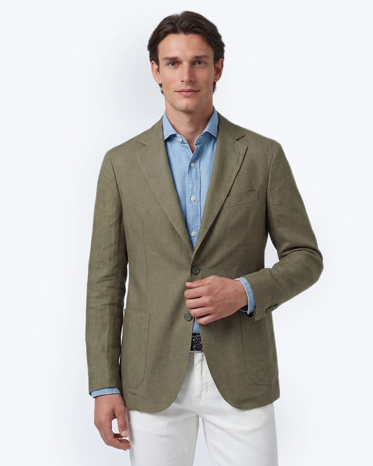 BLAZER DE LINO VERDE AT.P.CO