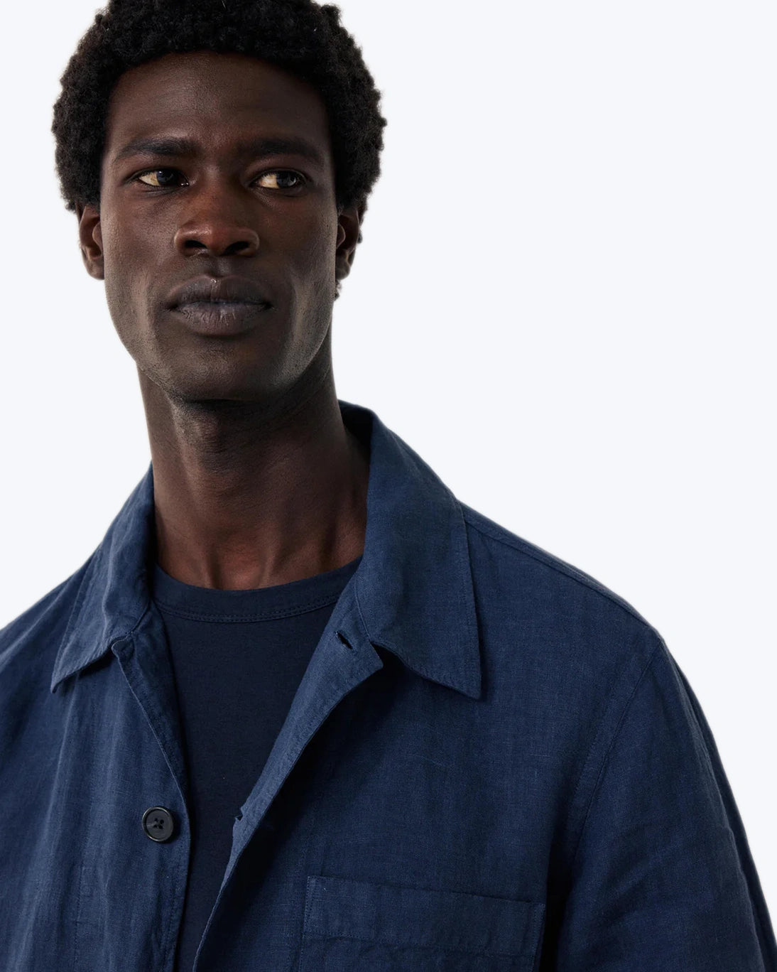 CHAQUETA DE LINO AZUL HARTFORD