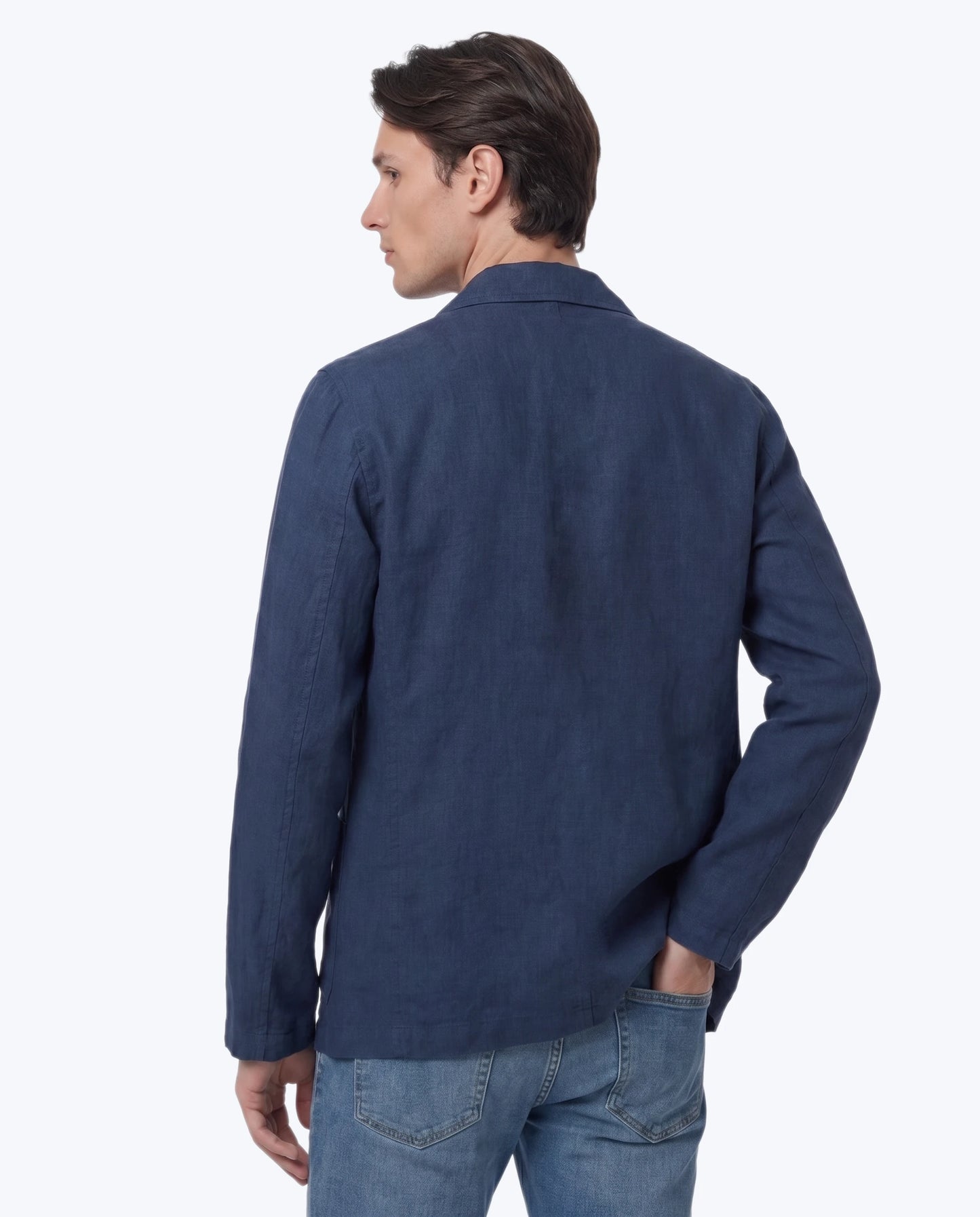 CHAQUETA DE LINO AZUL HARTFORD