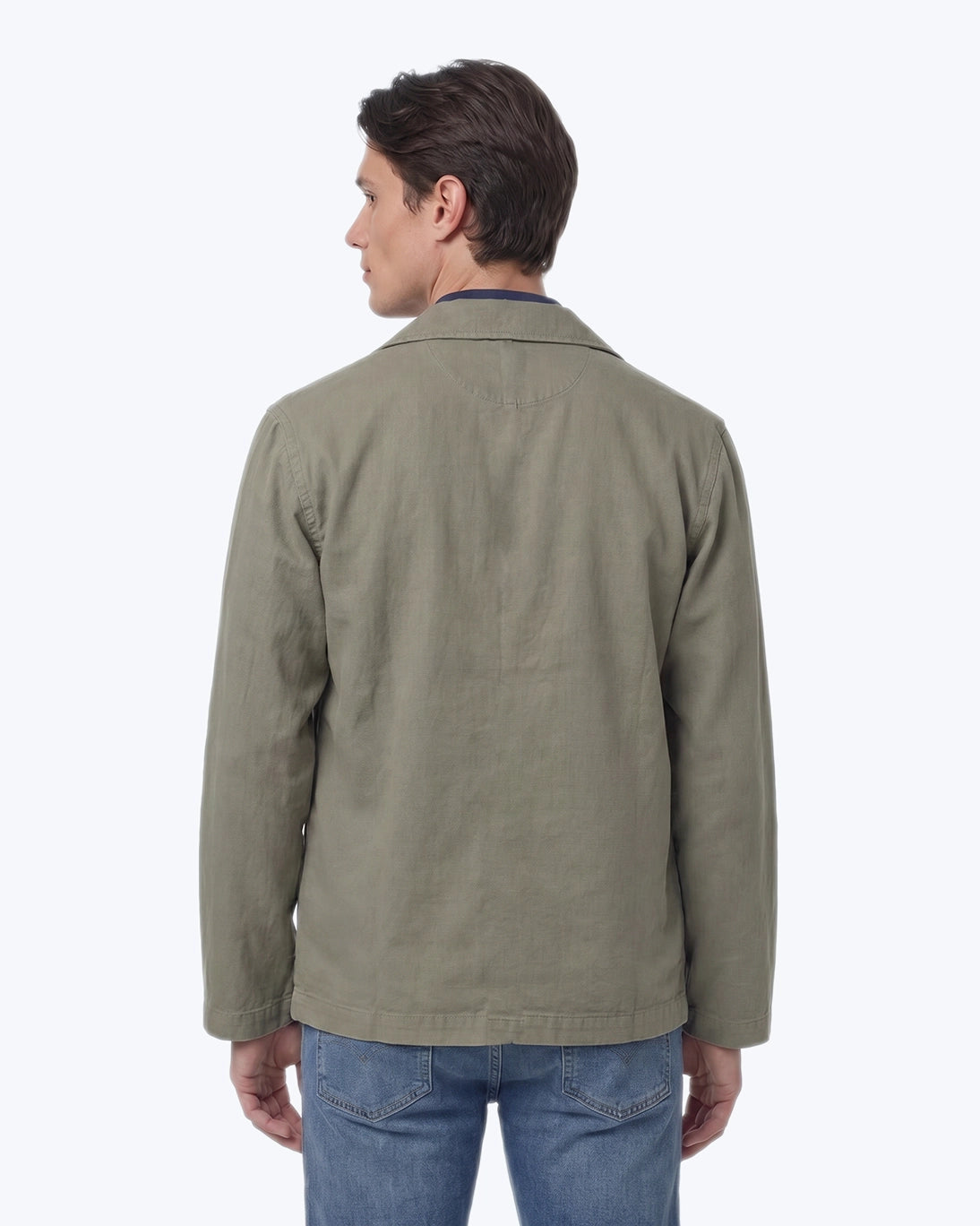 CHAQUETA VERDE CON LINO HARTFORD