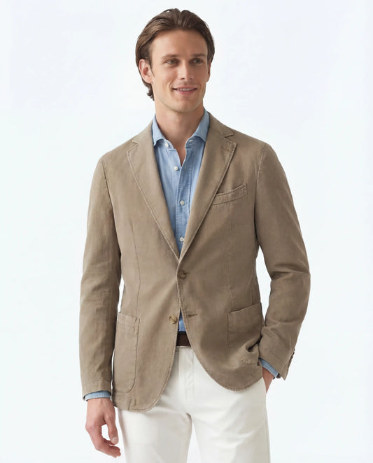 BLAZER TOPO CON LINO SEVENTY