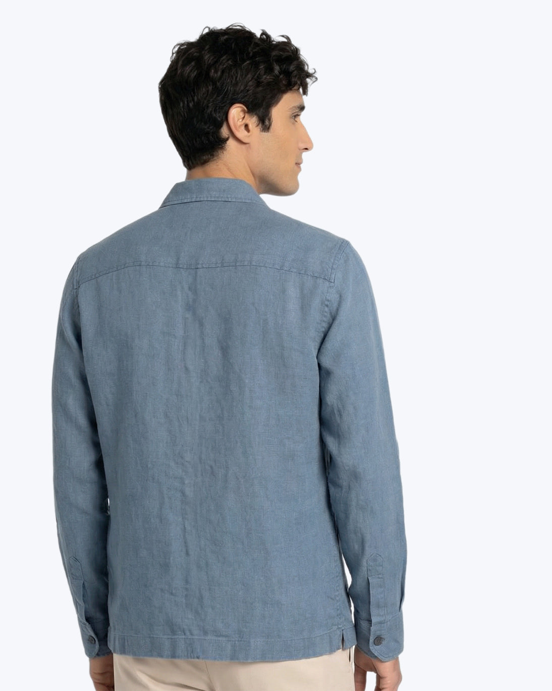 SOBRECAMISA AZUL CLARO DE LINO TWAY