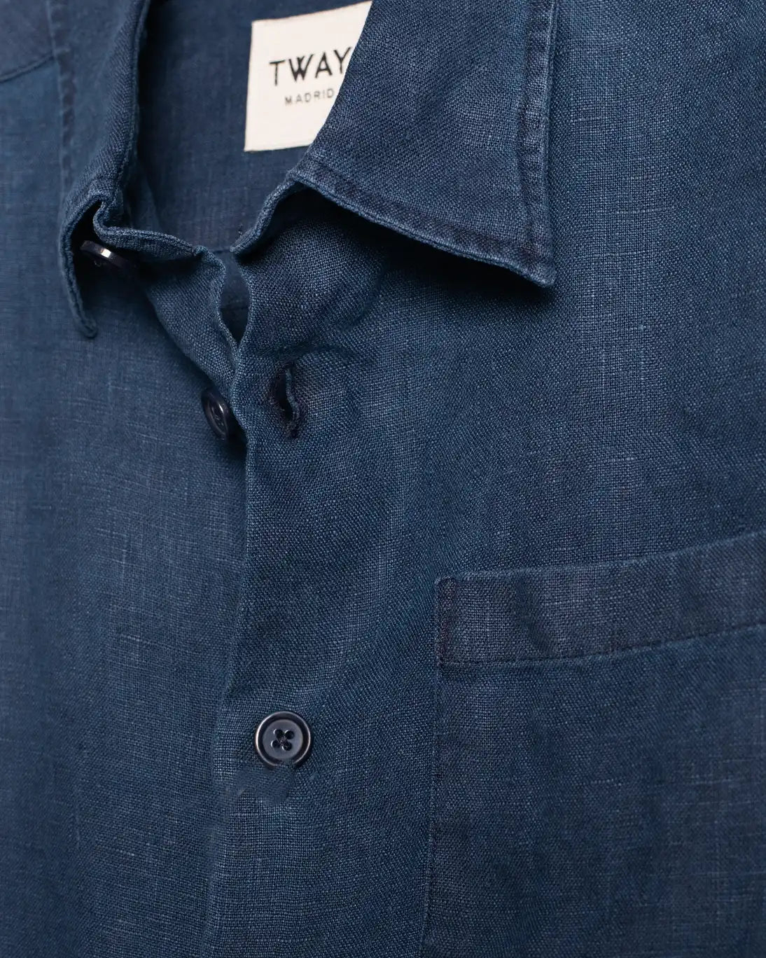 SOBRECAMISA AZUL MARINO DE LINO TWAY