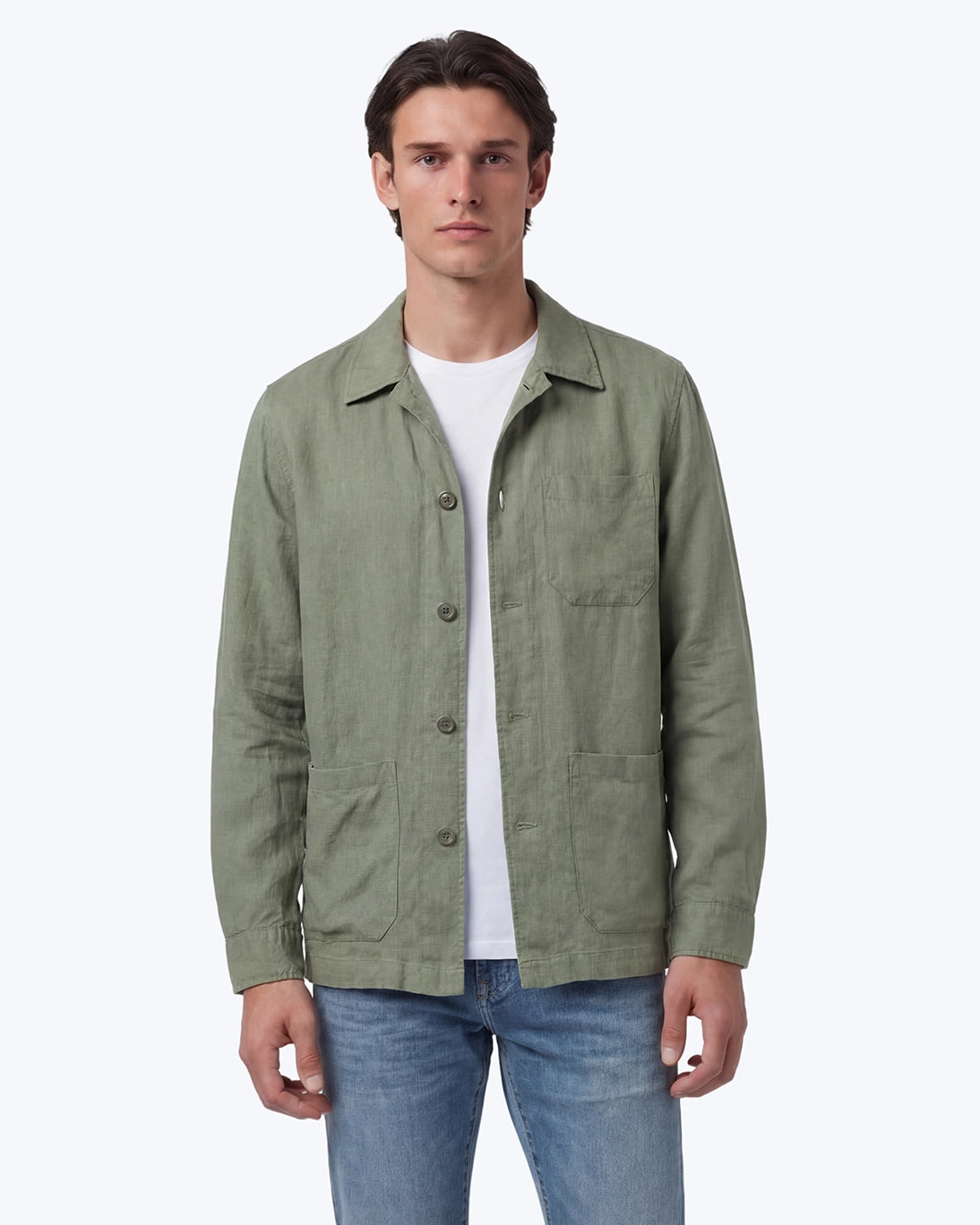 SOBRECAMISA VERDE CLARO DE LINO TWAY