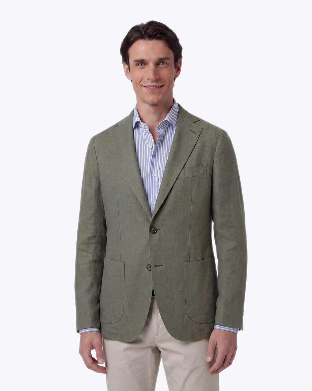 BLAZER VERDE CON LINO JERRY KEY