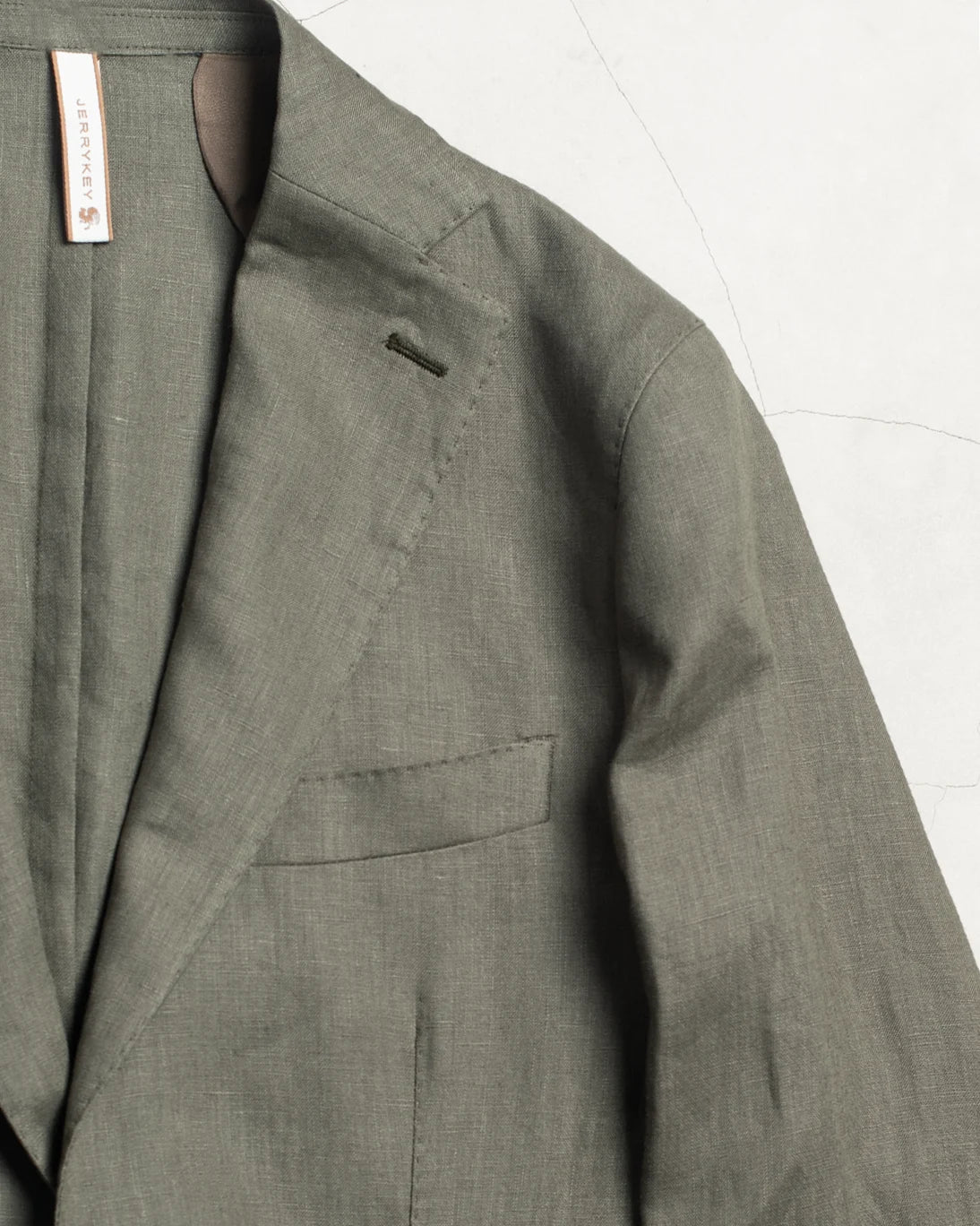BLAZER VERDE CON LINO JERRY KEY