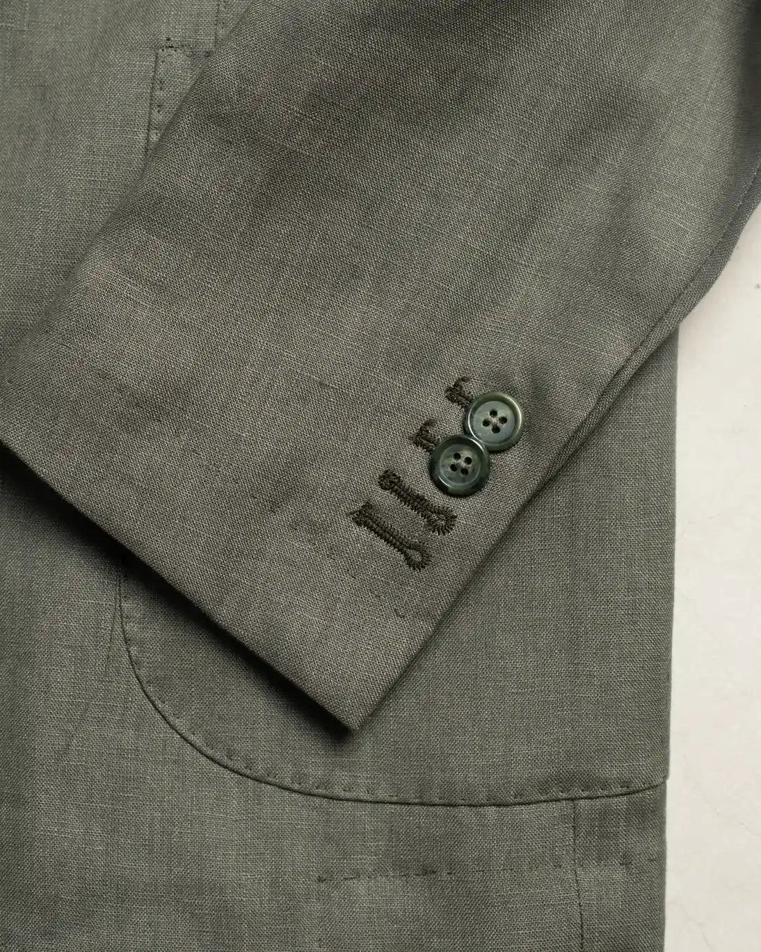BLAZER VERDE CON LINO JERRY KEY