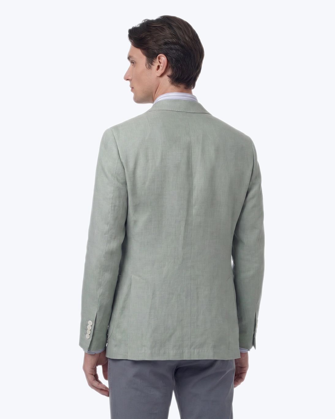 BLAZER DE LINO VERDE AGUA JERRY KEY