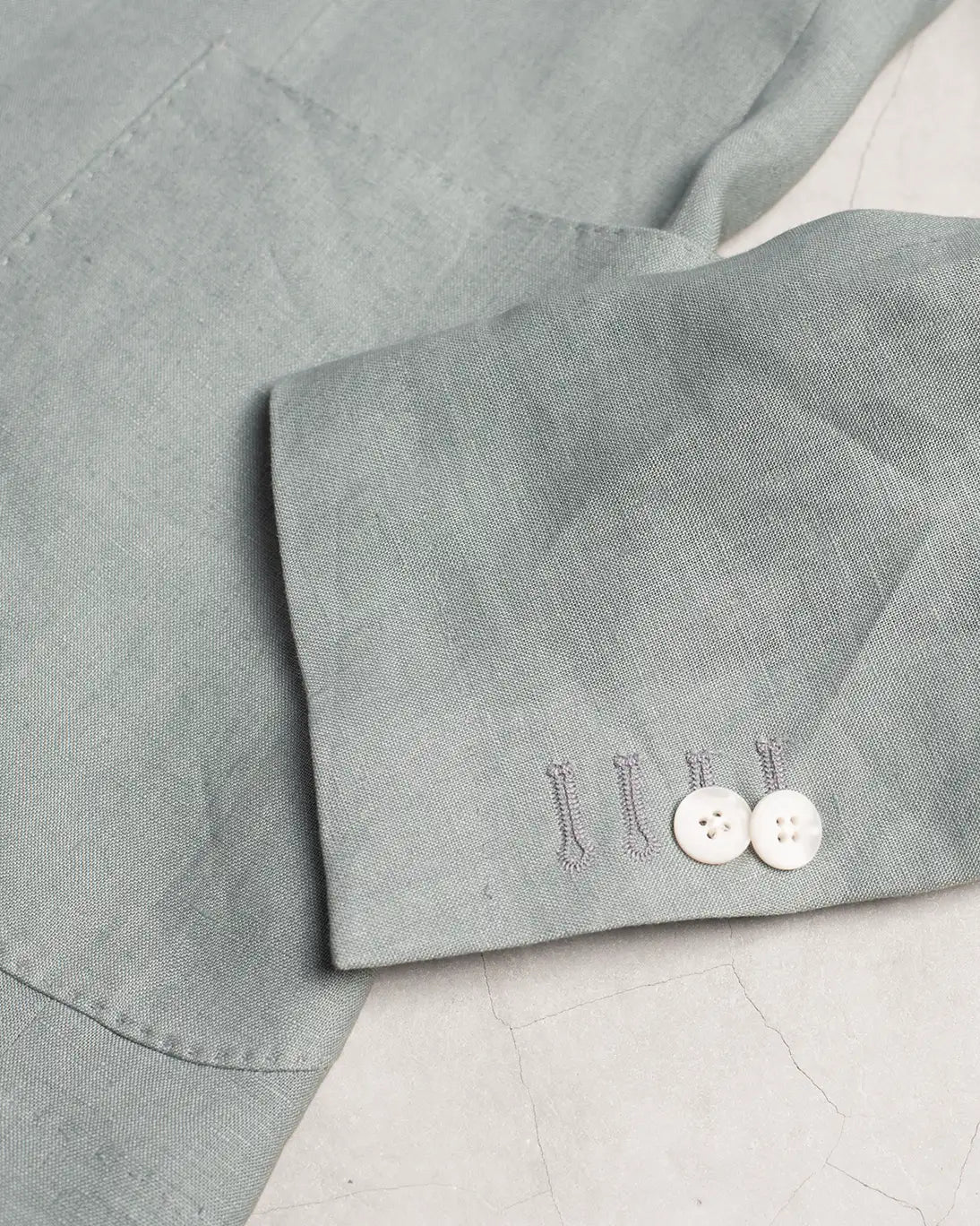 BLAZER DE LINO VERDE AGUA JERRY KEY