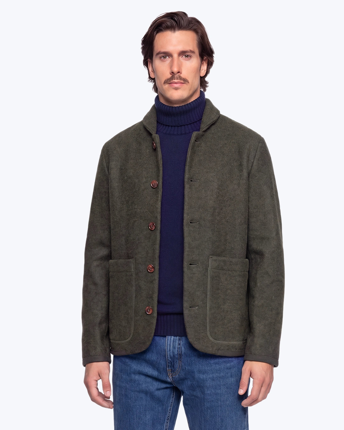 CHAQUETA DE LANA VERDE BL’KER