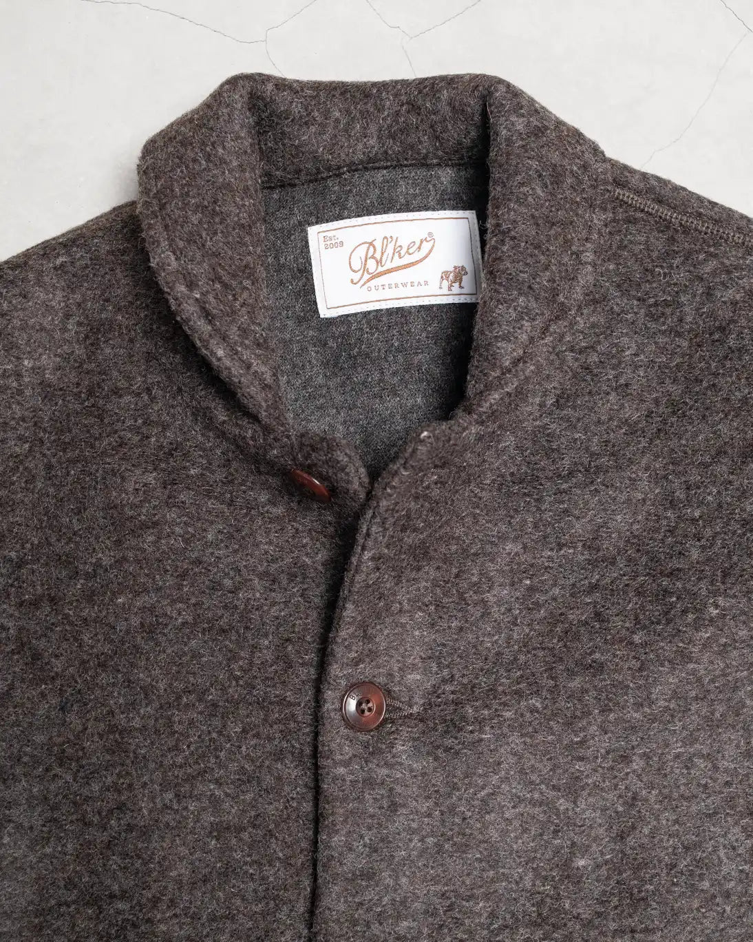 CHAQUETA DE LANA MARRÓN BL’KER