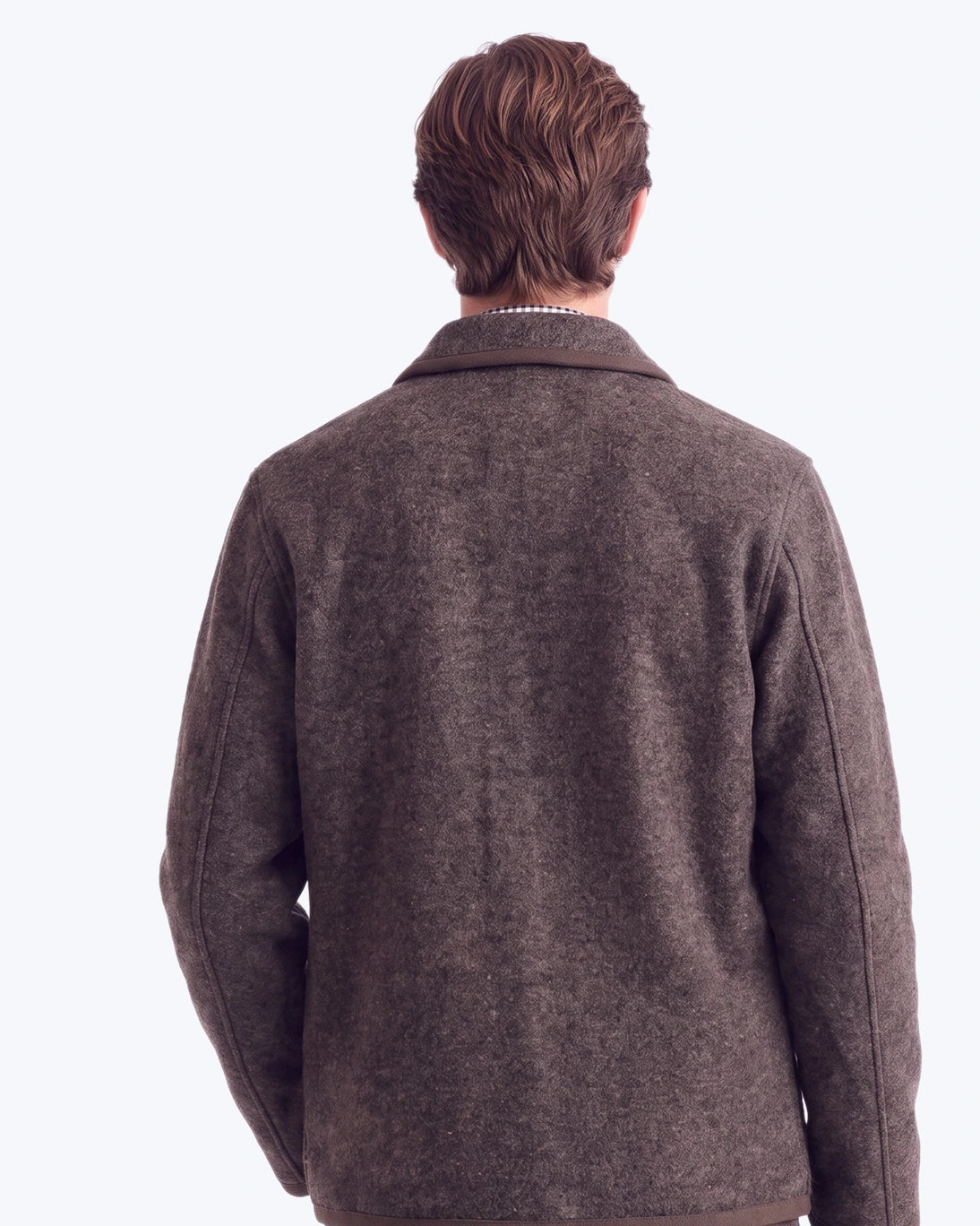 CHAQUETA DE LANA MARRÓN BL’KER