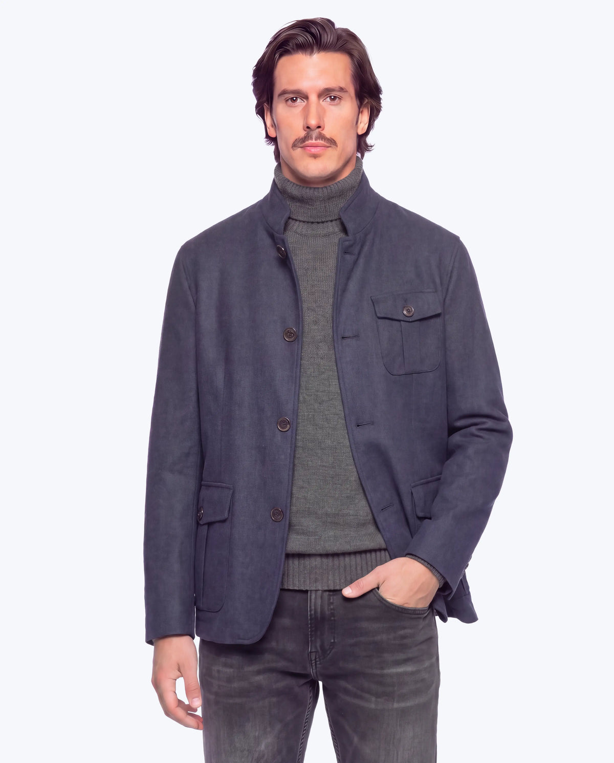 BLAZER CUELLO MAO NAVY MAXIMILIAN