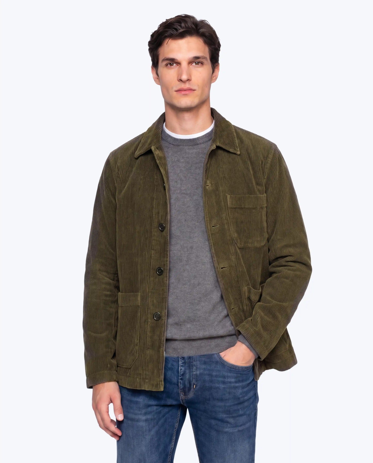 CHAQUETA HARTFORD DE PANA OLIVA